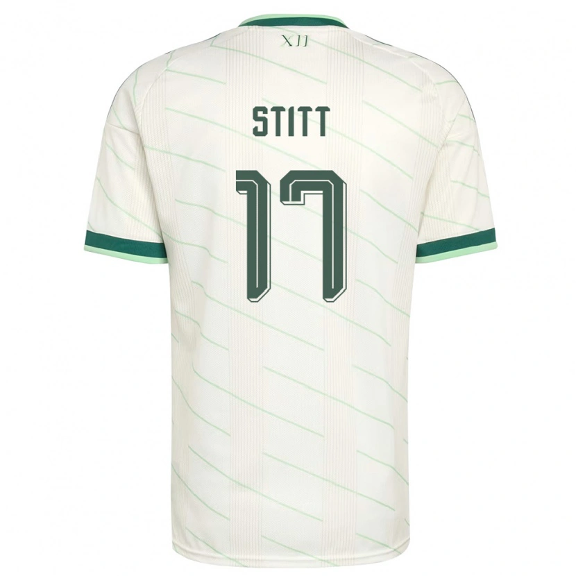 Danxen Barn Nordirland Dylan Stitt #17 Vit Grön Bortatröja Matchtröjor 26-28 Tröjor T-Tröja
