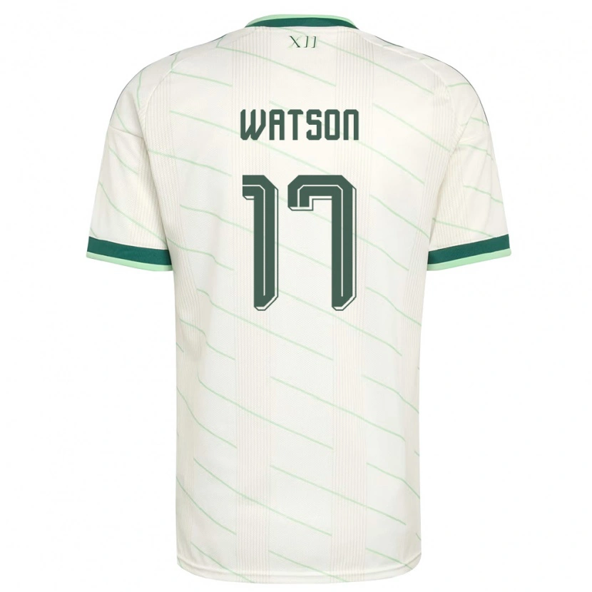 Danxen Barn Nordirland Alex Watson #17 Vit Grön Bortatröja Matchtröjor 26-28 Tröjor T-Tröja