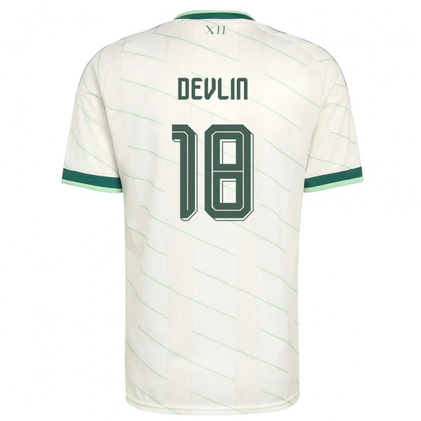 Danxen Barn Nordirland Terry Devlin #18 Vit Grön Bortatröja Matchtröjor 26-28 Tröjor T-Tröja