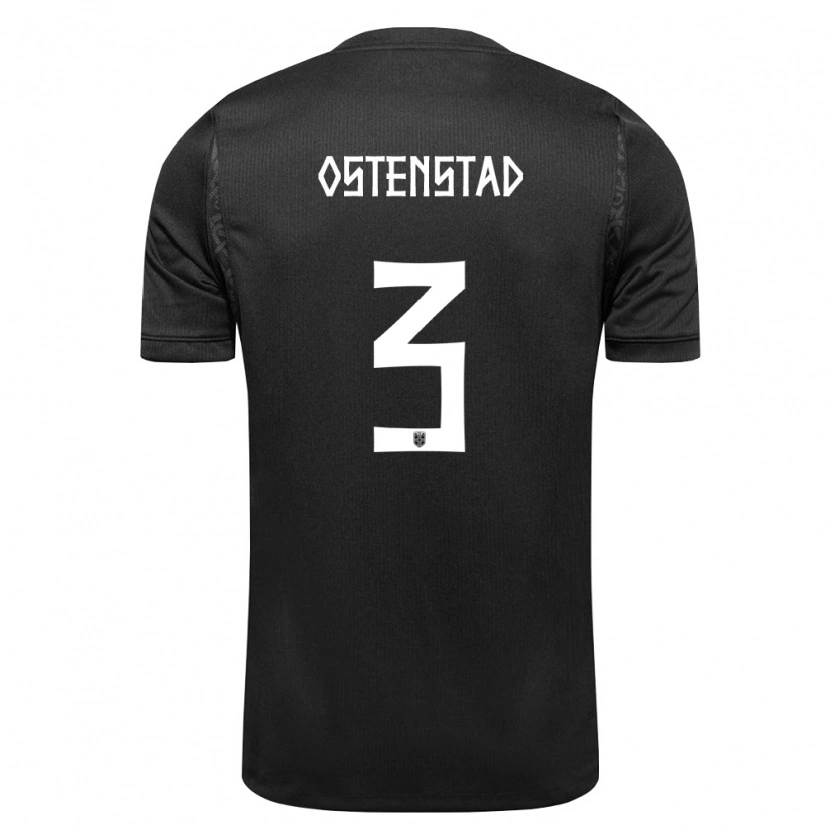 Danxen Barn Norge Marthine Østenstad #3 Svart Bortatröja Matchtröjor 26-28 Tröjor T-Tröja