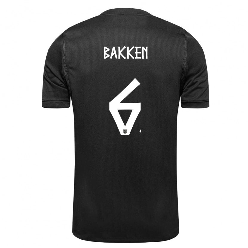 Danxen Barn Norge Sondre Bakken #6 Svart Bortatröja Matchtröjor 26-28 Tröjor T-Tröja