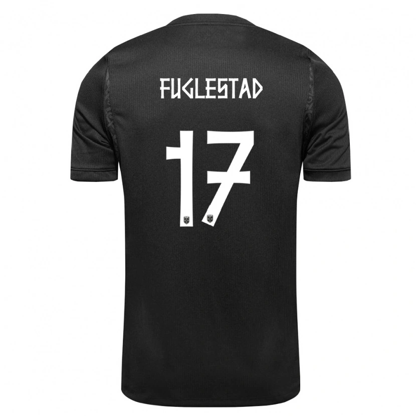 Danxen Barn Norge Niklas Fuglestad #17 Svart Bortatröja Matchtröjor 26-28 Tröjor T-Tröja
