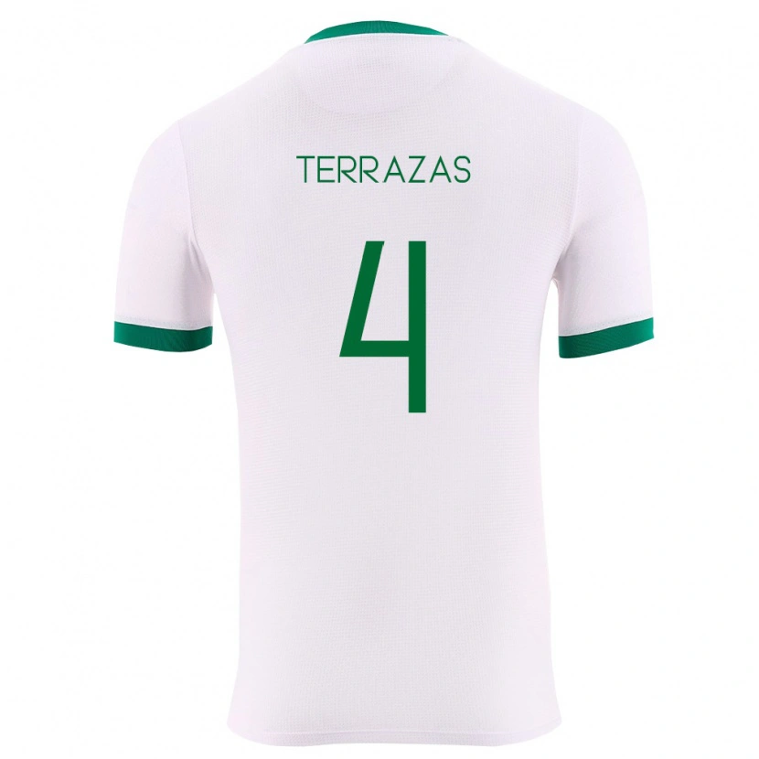 Danxen Barn Bolivia Sergio Terrazas #4 Vit Grön Röd Bortatröja Matchtröjor 26-28 Tröjor T-Tröja