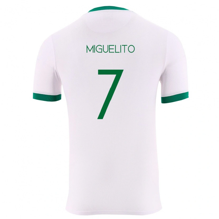 Danxen Barn Bolivia Miguelito #7 Vit Grön Röd Bortatröja Matchtröjor 26-28 Tröjor T-Tröja
