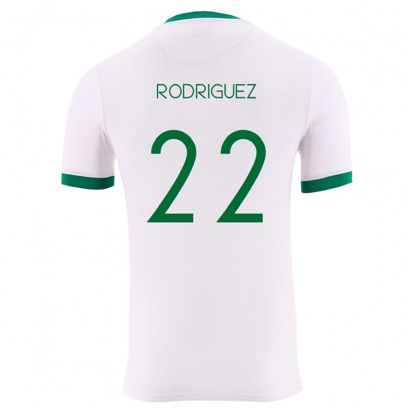 Danxen Barn Bolivia Carlitos Rodriguez #22 Vit Grön Röd Bortatröja Matchtröjor 26-28 Tröjor T-Tröja