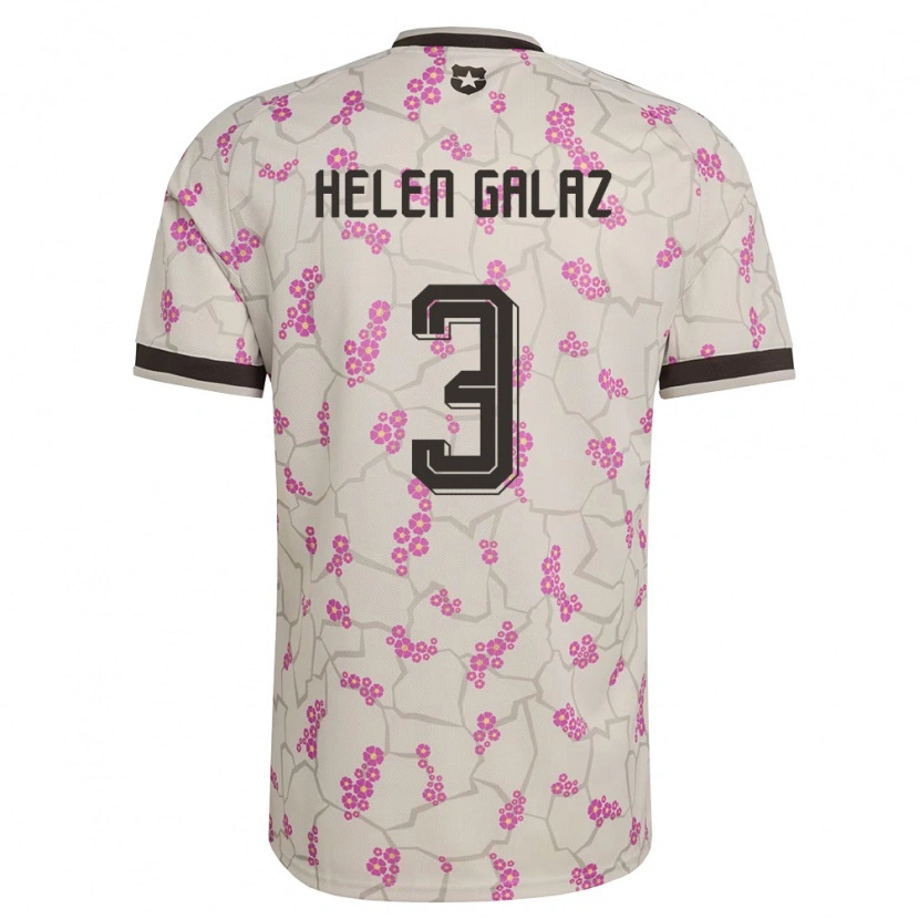 Danxen Barn Chile Su Helen Galaz #3 Vit Lila Bortatröja Matchtröjor 26-28 Tröjor T-Tröja