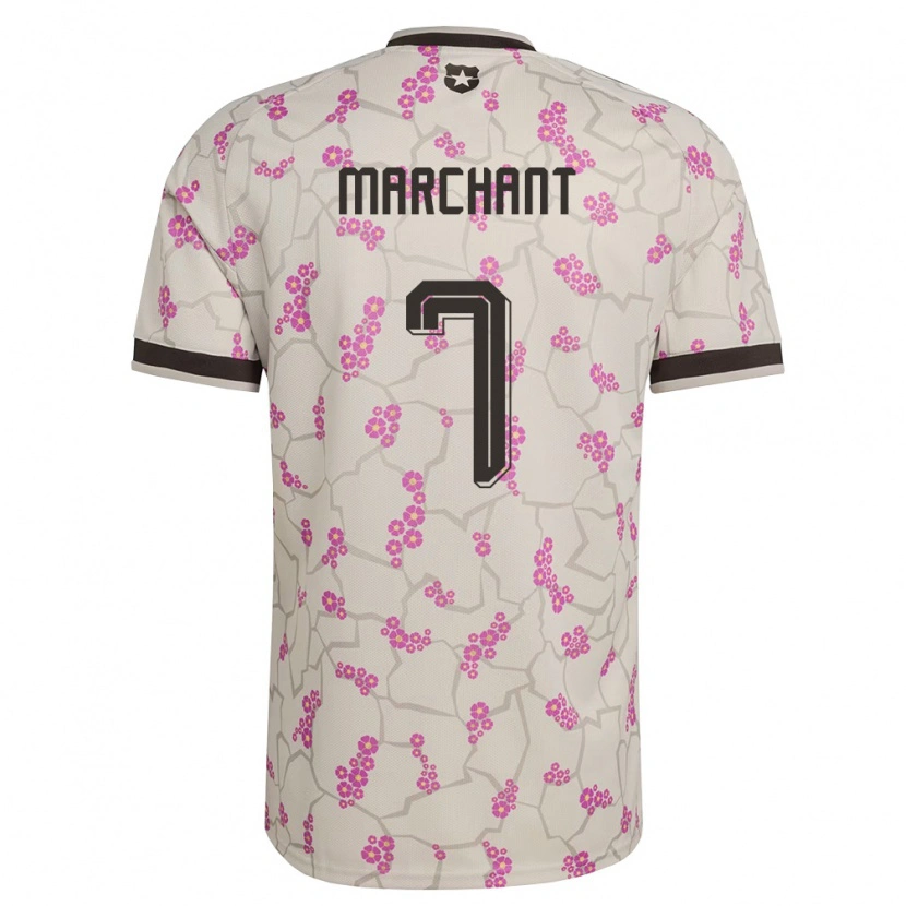 Danxen Barn Chile Francisco Marchant #7 Vit Lila Bortatröja Matchtröjor 26-28 Tröjor T-Tröja