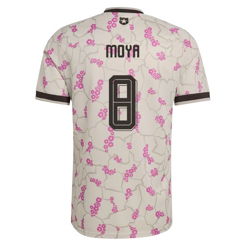 Danxen Barn Chile Flavio Moya #8 Vit Lila Bortatröja Matchtröjor 26-28 Tröjor T-Tröja