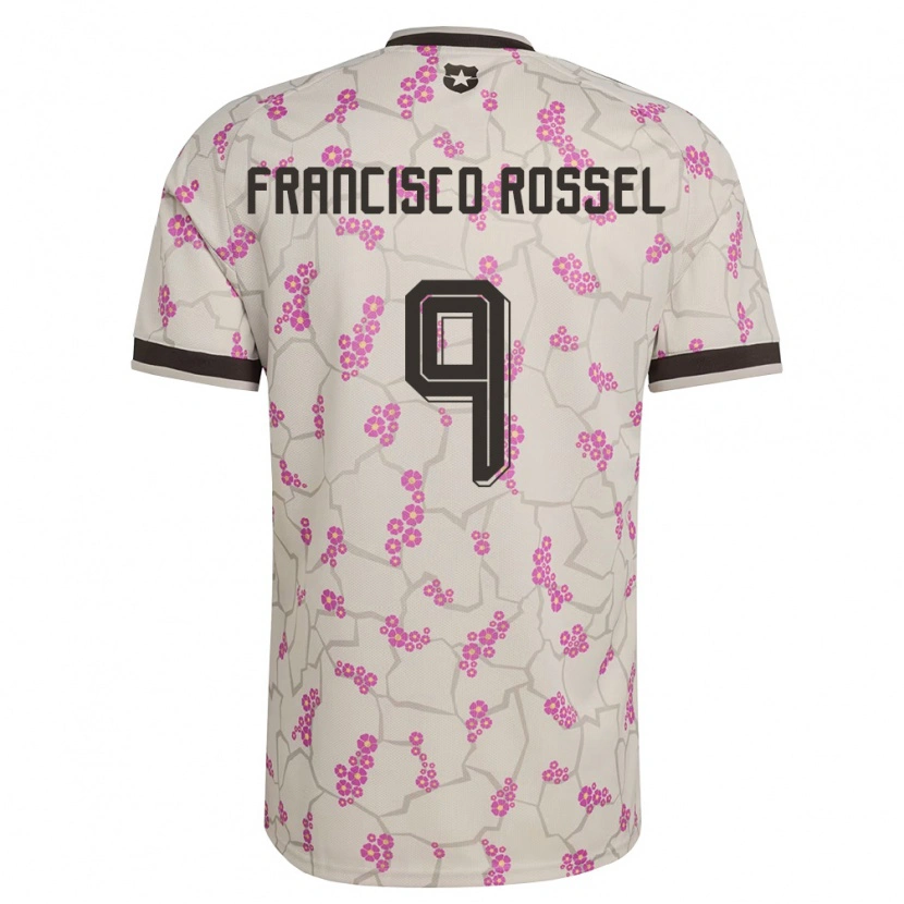 Danxen Barn Chile Juan Francisco Rossel #9 Vit Lila Bortatröja Matchtröjor 26-28 Tröjor T-Tröja