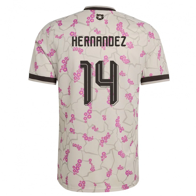 Danxen Barn Chile Leandro Hernández #14 Vit Lila Bortatröja Matchtröjor 26-28 Tröjor T-Tröja