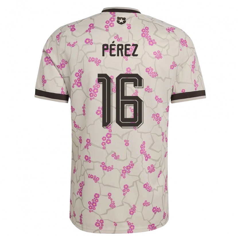 Danxen Barn Chile Nicolás Pérez #16 Vit Lila Bortatröja Matchtröjor 26-28 Tröjor T-Tröja