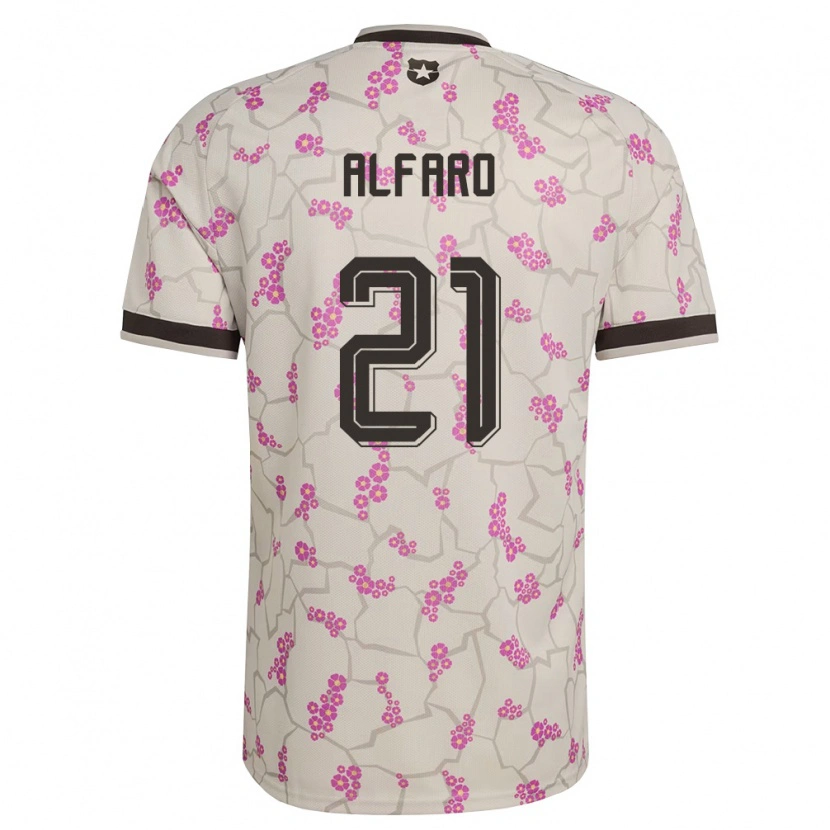 Danxen Barn Chile Julián Alfaro #21 Vit Lila Bortatröja Matchtröjor 26-28 Tröjor T-Tröja