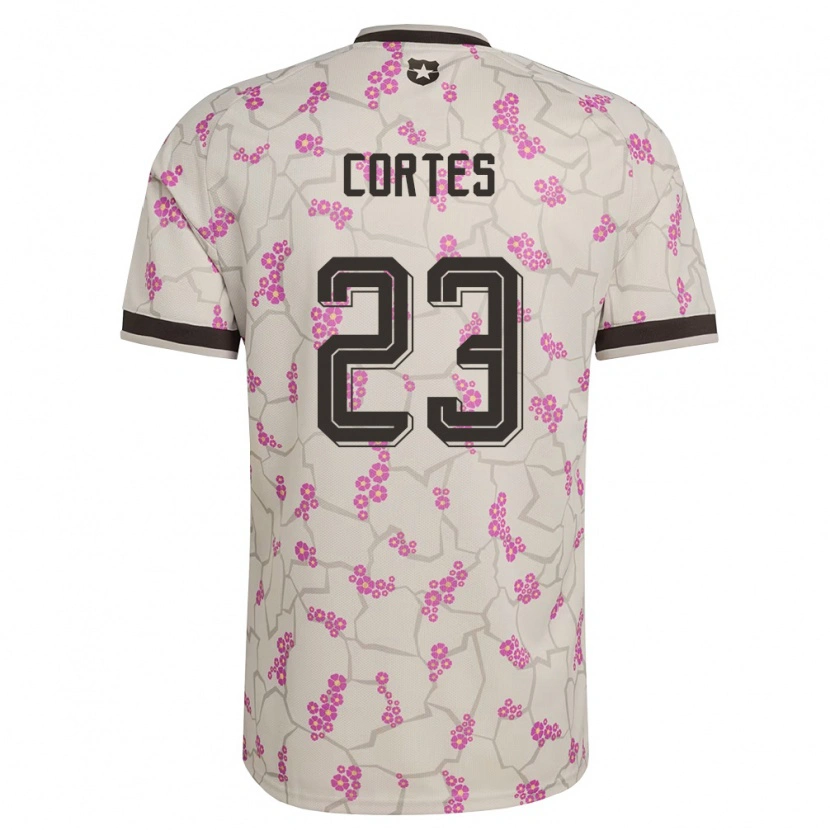 Danxen Barn Chile Brayan Cortés #23 Vit Lila Bortatröja Matchtröjor 26-28 Tröjor T-Tröja