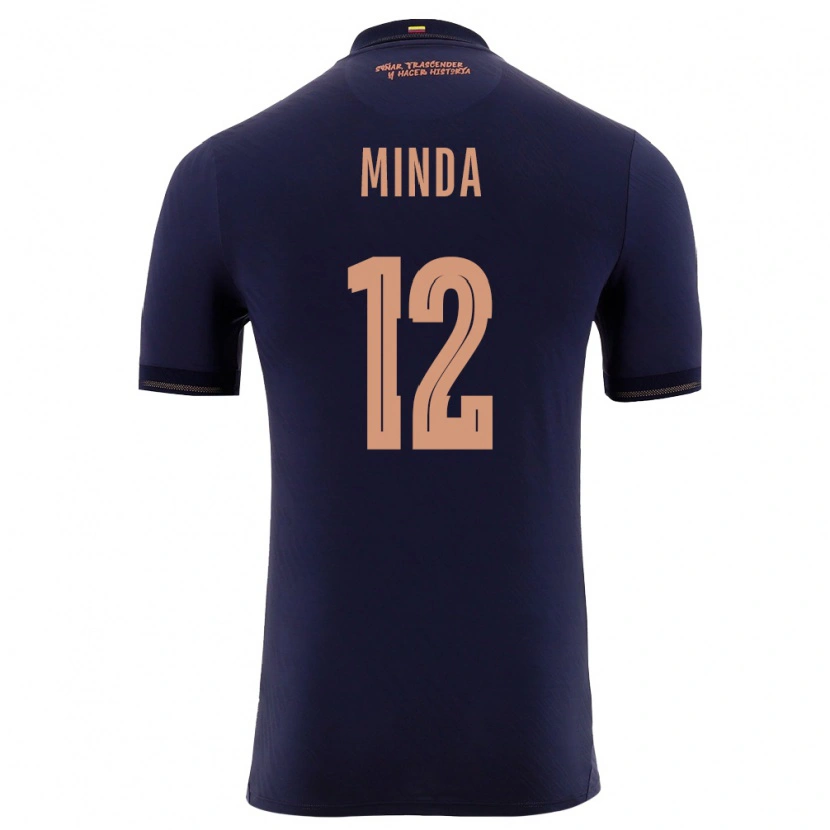 Danxen Barn Ecuador Ethan Minda #12 Marin Guld Bortatröja Matchtröjor 26-28 Tröjor T-Tröja
