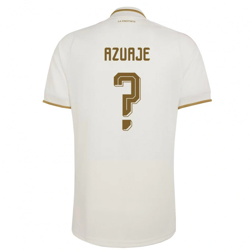 Danxen Barn Venezuela Ángel Azuaje #0 Off-White Gul Bortatröja Matchtröjor 26-28 Tröjor T-Tröja