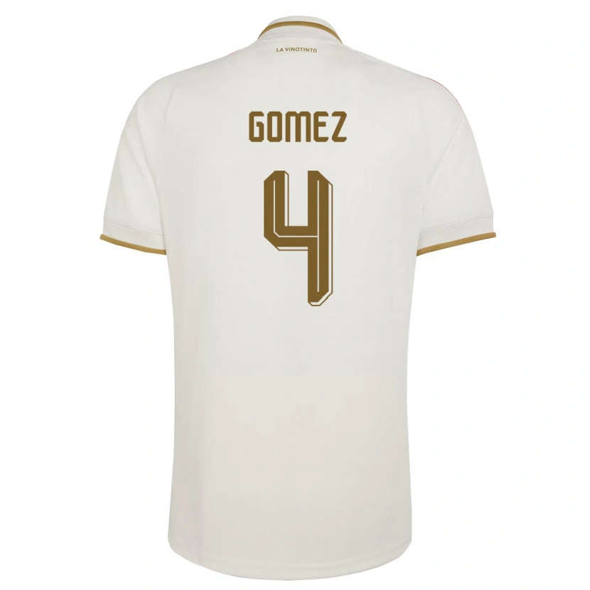 Danxen Barn Venezuela Santiago Gómez #4 Off-White Gul Bortatröja Matchtröjor 26-28 Tröjor T-Tröja
