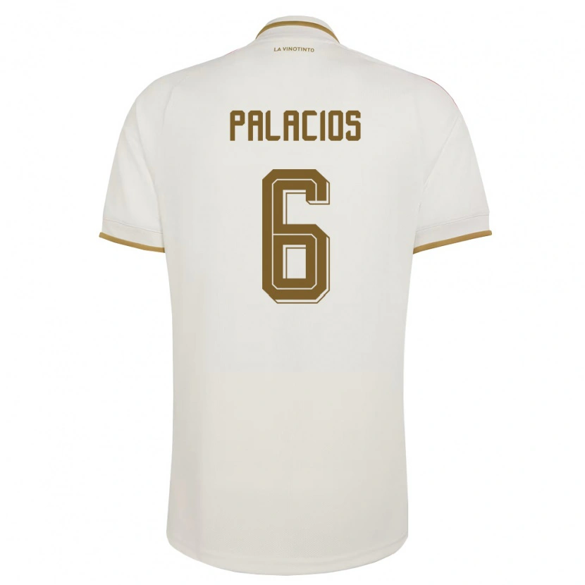 Danxen Barn Venezuela Adrián Palacios #6 Off-White Gul Bortatröja Matchtröjor 26-28 Tröjor T-Tröja