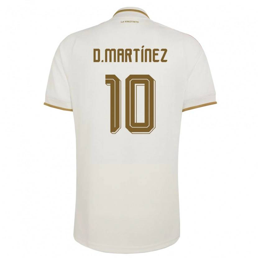 Danxen Barn Venezuela David Martínez #10 Off-White Gul Bortatröja Matchtröjor 26-28 Tröjor T-Tröja