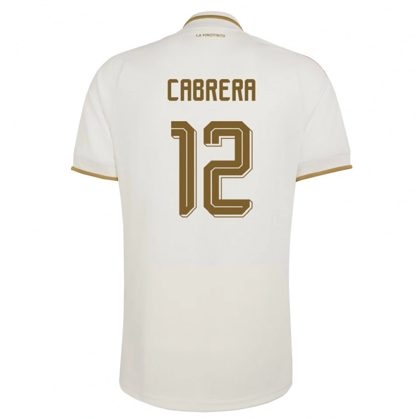 Danxen Barn Venezuela Daniel Cabrera #12 Off-White Gul Bortatröja Matchtröjor 26-28 Tröjor T-Tröja