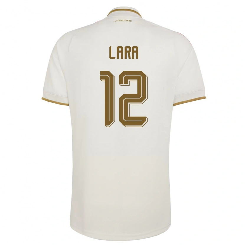 Danxen Barn Venezuela Jesús Lara #12 Off-White Gul Bortatröja Matchtröjor 26-28 Tröjor T-Tröja