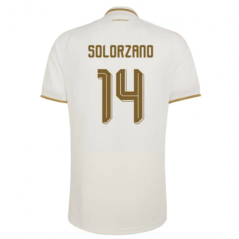 Danxen Barn Venezuela Fabiola Solórzano #14 Off-White Gul Bortatröja Matchtröjor 26-28 Tröjor T-Tröja