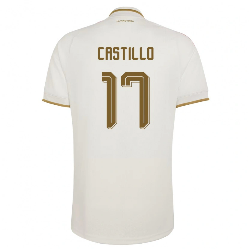 Danxen Barn Venezuela Edson Castillo #17 Off-White Gul Bortatröja Matchtröjor 26-28 Tröjor T-Tröja