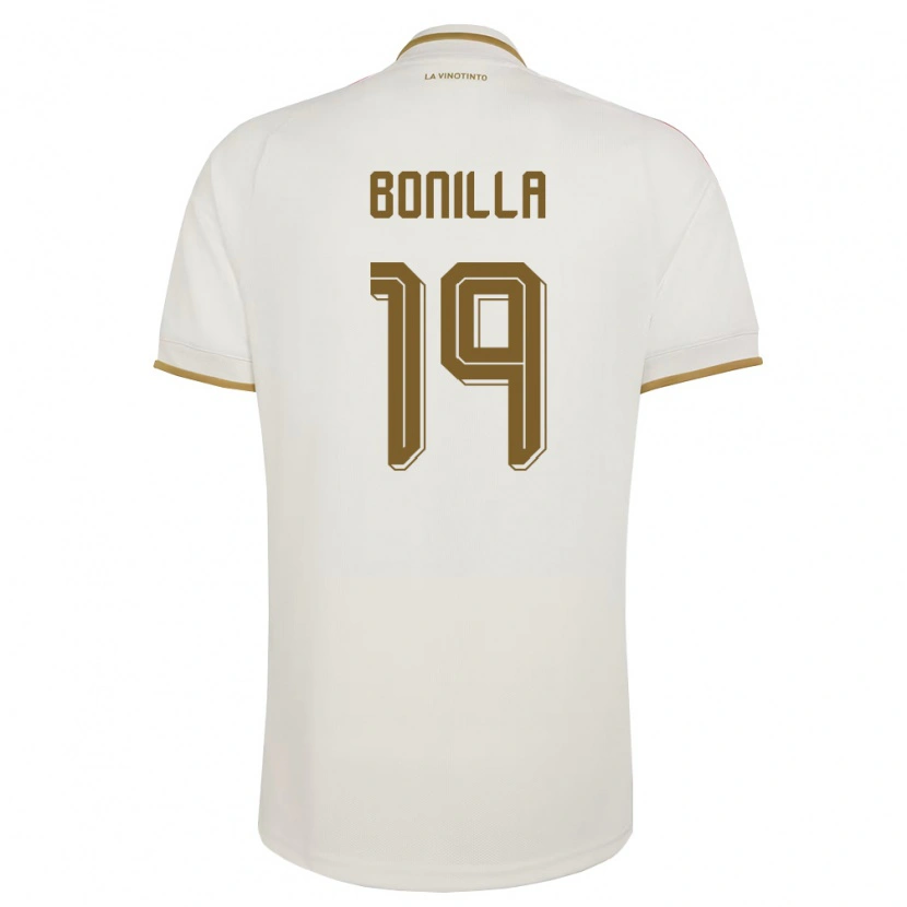 Danxen Barn Venezuela Edgar Bonilla #19 Off-White Gul Bortatröja Matchtröjor 26-28 Tröjor T-Tröja