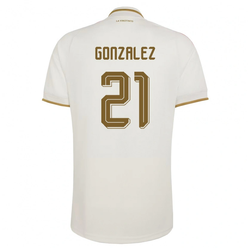 Danxen Barn Venezuela Alexander González #21 Off-White Gul Bortatröja Matchtröjor 26-28 Tröjor T-Tröja