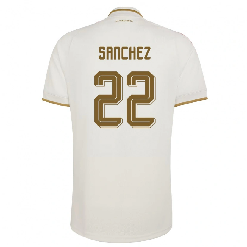 Danxen Barn Venezuela Santiago Sanchez #22 Off-White Gul Bortatröja Matchtröjor 26-28 Tröjor T-Tröja