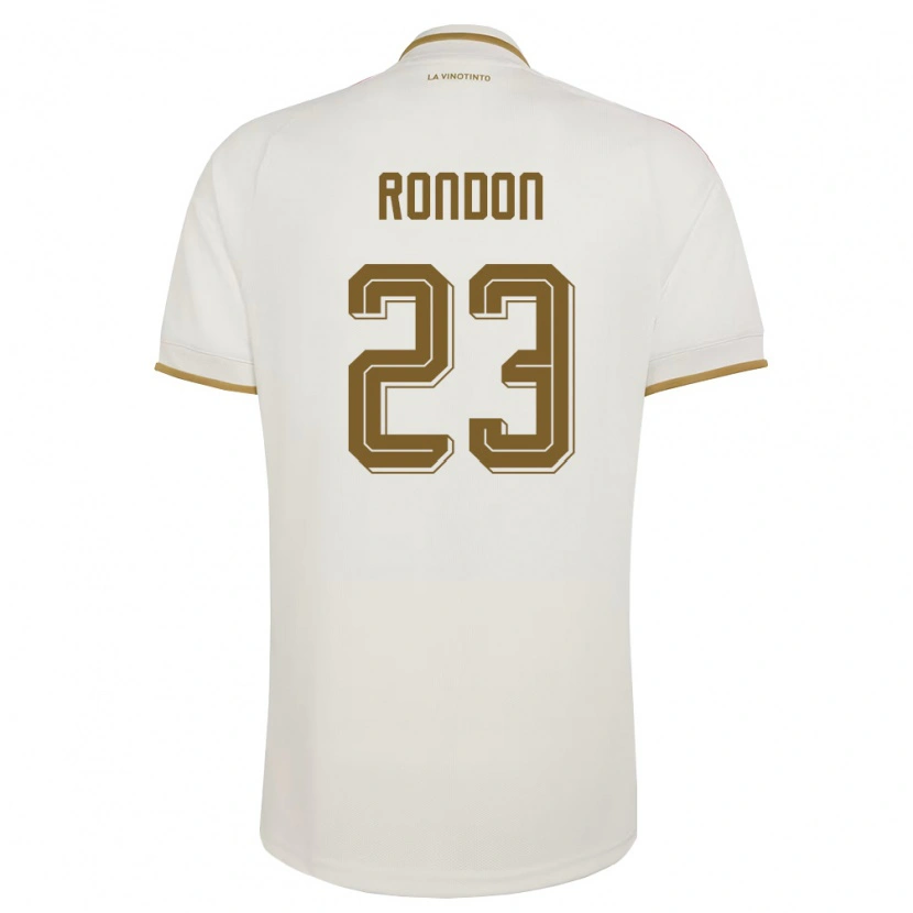 Danxen Barn Venezuela Salomón Rondón #23 Off-White Gul Bortatröja Matchtröjor 26-28 Tröjor T-Tröja