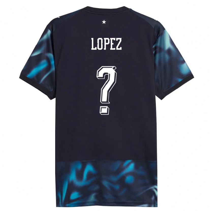 Danxen Barn Paraguay Rodrigo López #0 Marin Himmelblå Bortatröja Matchtröjor 26-28 Tröjor T-Tröja