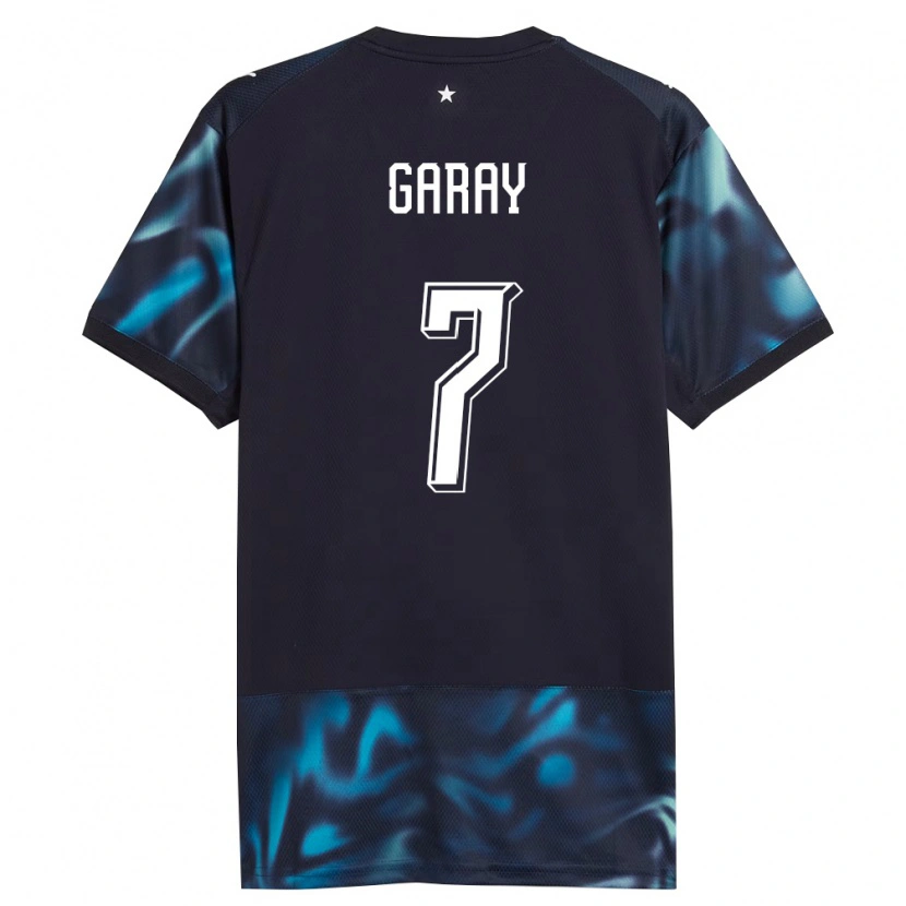 Danxen Barn Paraguay Griselda Garay #7 Marin Himmelblå Bortatröja Matchtröjor 26-28 Tröjor T-Tröja