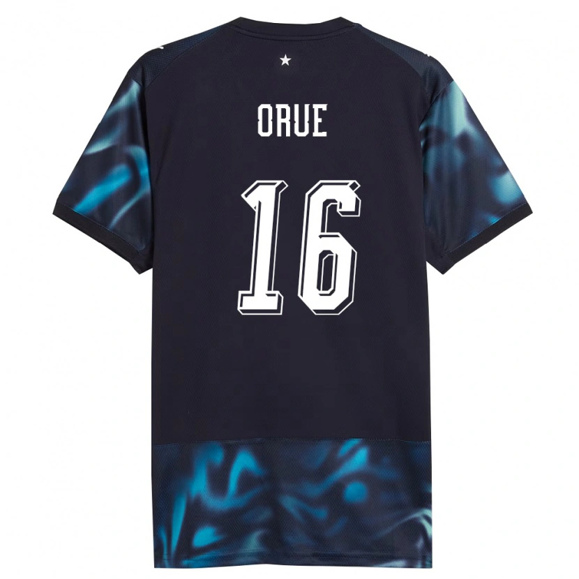 Danxen Barn Paraguay Sebastián Orue #16 Marin Himmelblå Bortatröja Matchtröjor 26-28 Tröjor T-Tröja