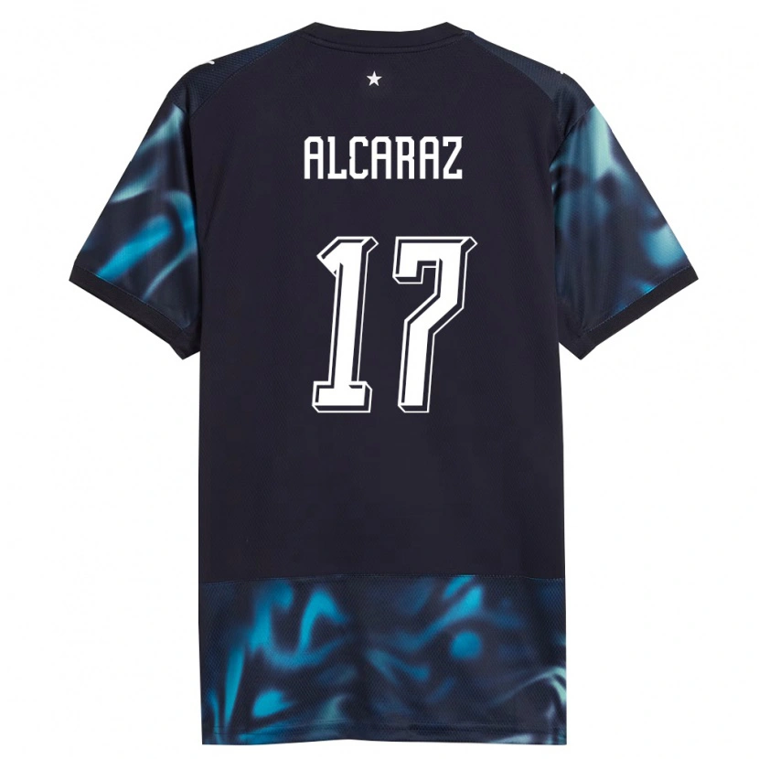 Danxen Barn Paraguay Adrián Alcaraz #17 Marin Himmelblå Bortatröja Matchtröjor 26-28 Tröjor T-Tröja
