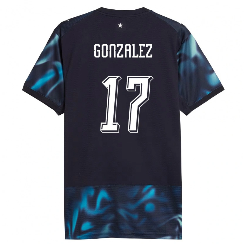 Danxen Barn Paraguay Lourdes González #17 Marin Himmelblå Bortatröja Matchtröjor 26-28 Tröjor T-Tröja