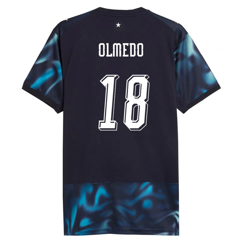 Danxen Barn Paraguay Cesar Olmedo #18 Marin Himmelblå Bortatröja Matchtröjor 26-28 Tröjor T-Tröja