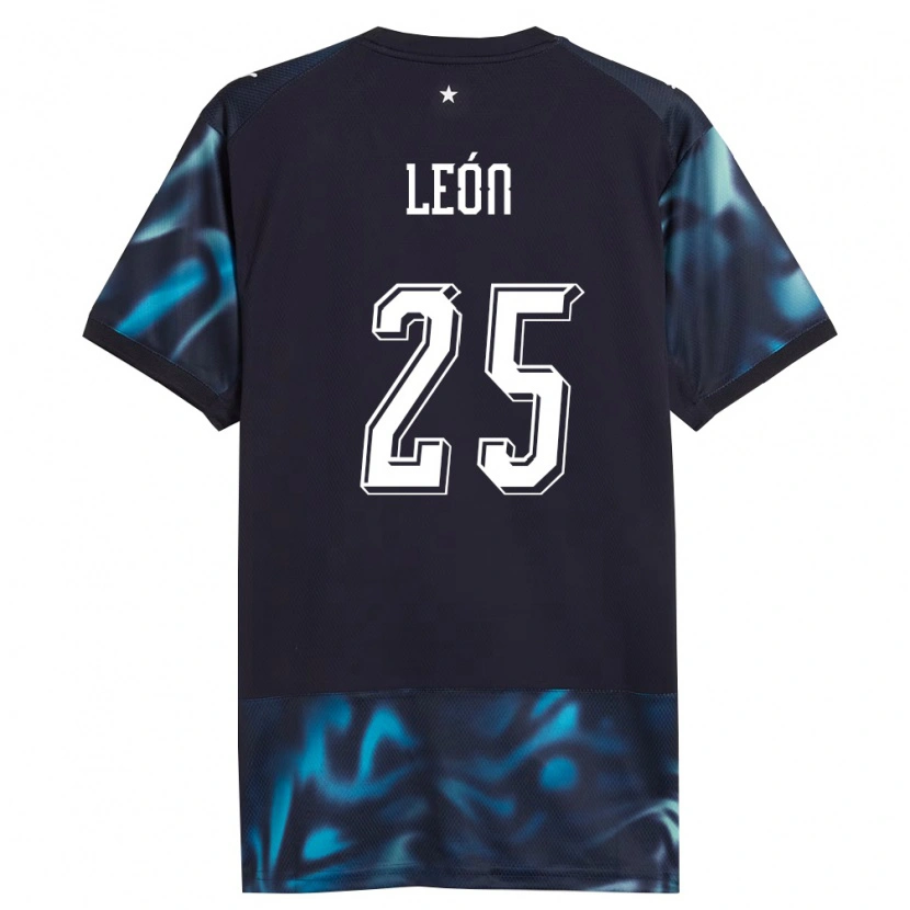 Danxen Barn Paraguay Diego León #25 Marin Himmelblå Bortatröja Matchtröjor 26-28 Tröjor T-Tröja