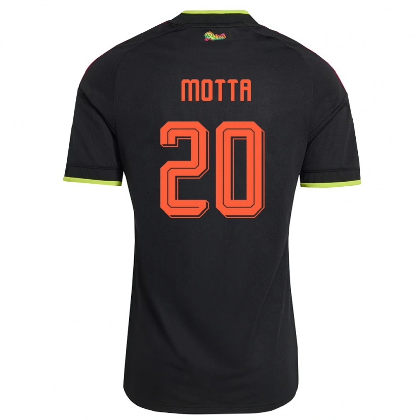 Danxen Barn Peru Geray Motta #20 Svart Gul Rosa Bortatröja Matchtröjor 26-28 Tröjor T-Tröja