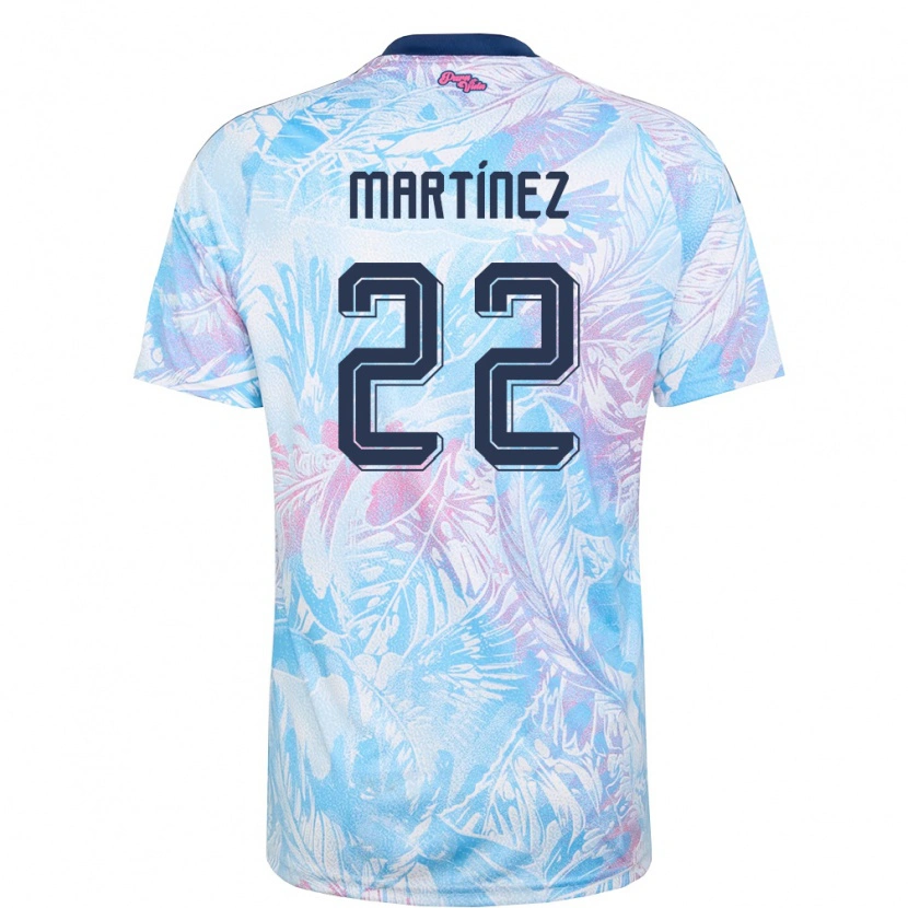 Danxen Barn Costa Rica Carlos Martinez #22 Himmelblå Marin Rosa Bortatröja Matchtröjor 26-28 Tröjor T-Tröja