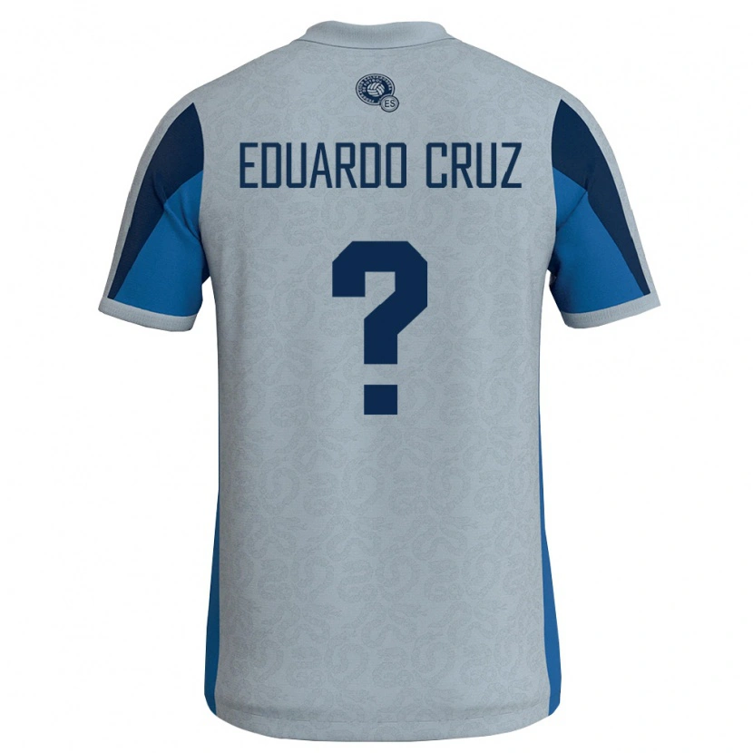 Danxen Barn El Salvador Eduardo Cruz #0 Vit Himmelblå Bortatröja Matchtröjor 26-28 Tröjor T-Tröja