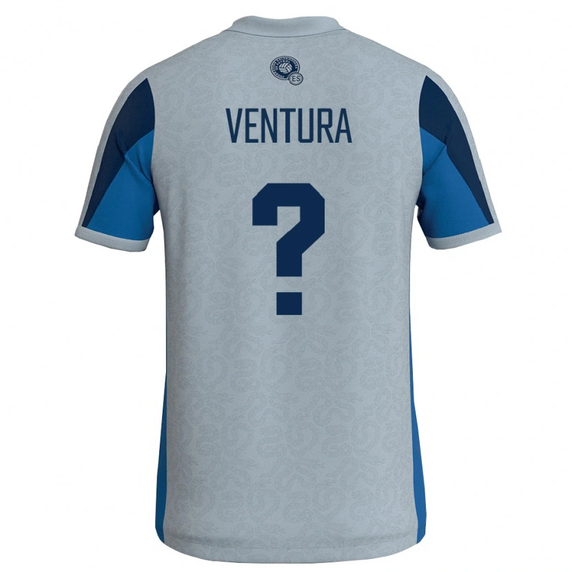 Danxen Barn El Salvador Michael Ventura #0 Vit Himmelblå Bortatröja Matchtröjor 26-28 Tröjor T-Tröja