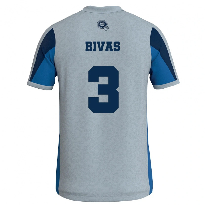 Danxen Barn El Salvador Andrés Rivas #3 Vit Himmelblå Bortatröja Matchtröjor 26-28 Tröjor T-Tröja