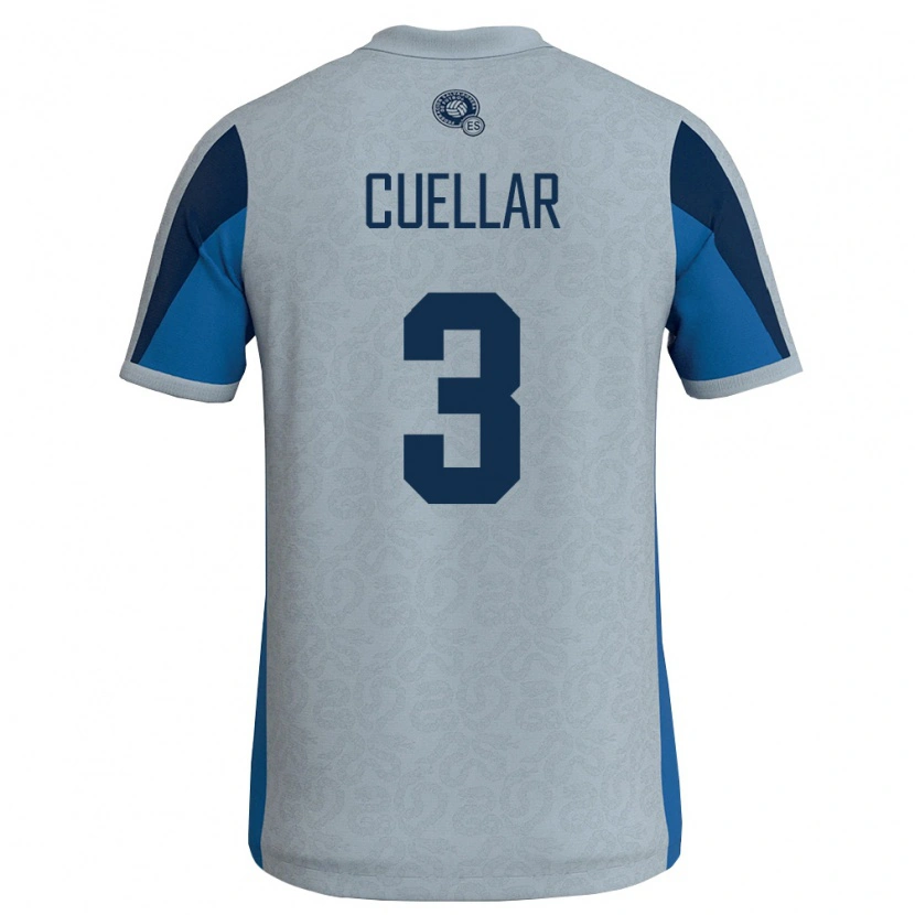 Danxen Barn El Salvador Sarina Cuellar #3 Vit Himmelblå Bortatröja Matchtröjor 26-28 Tröjor T-Tröja