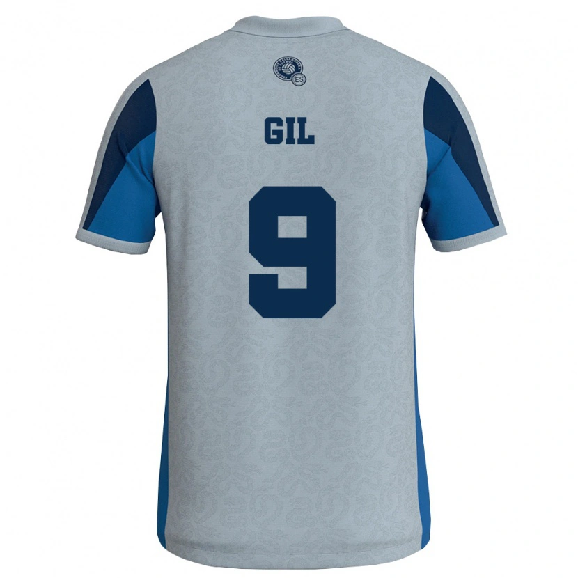 Danxen Barn El Salvador Brayan Gil #9 Vit Himmelblå Bortatröja Matchtröjor 26-28 Tröjor T-Tröja