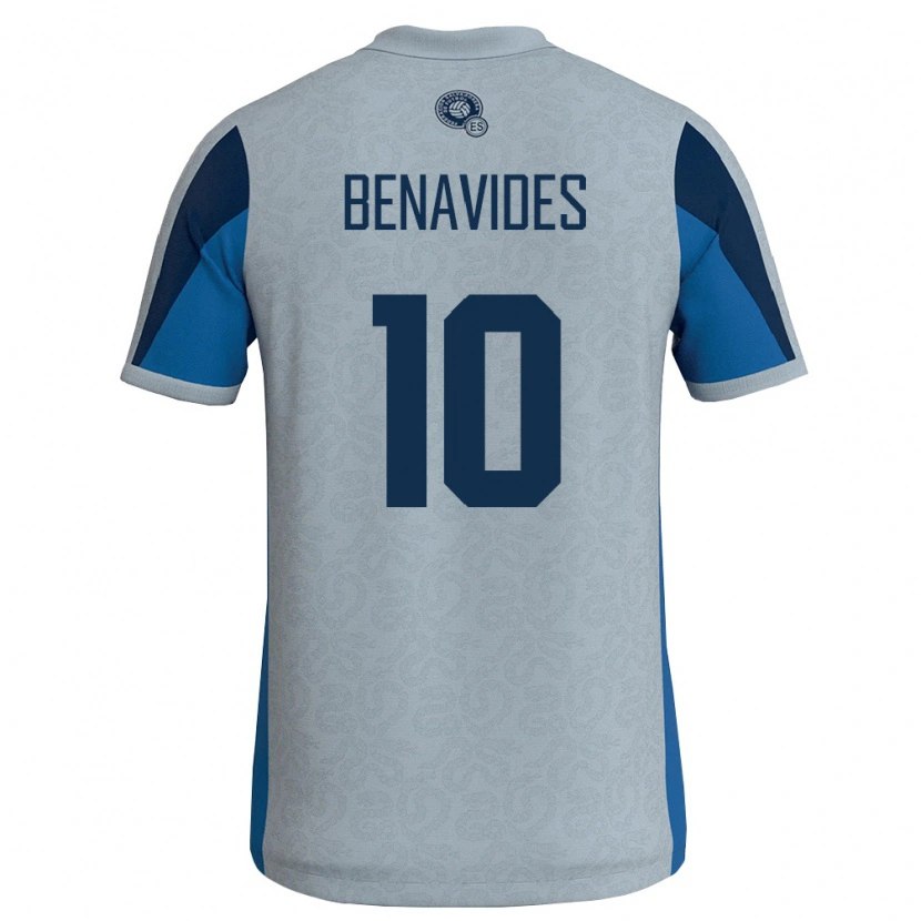 Danxen Barn El Salvador Matthew Benavides #10 Vit Himmelblå Bortatröja Matchtröjor 26-28 Tröjor T-Tröja