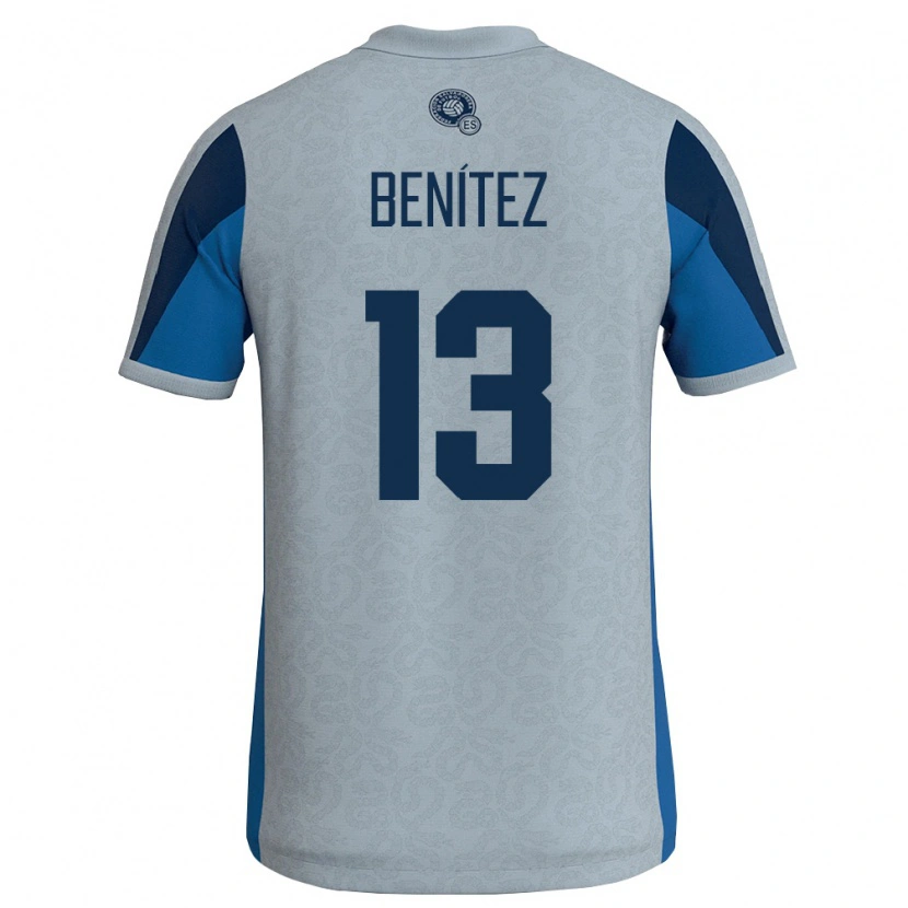 Danxen Barn El Salvador Tereso Benítez #13 Vit Himmelblå Bortatröja Matchtröjor 26-28 Tröjor T-Tröja