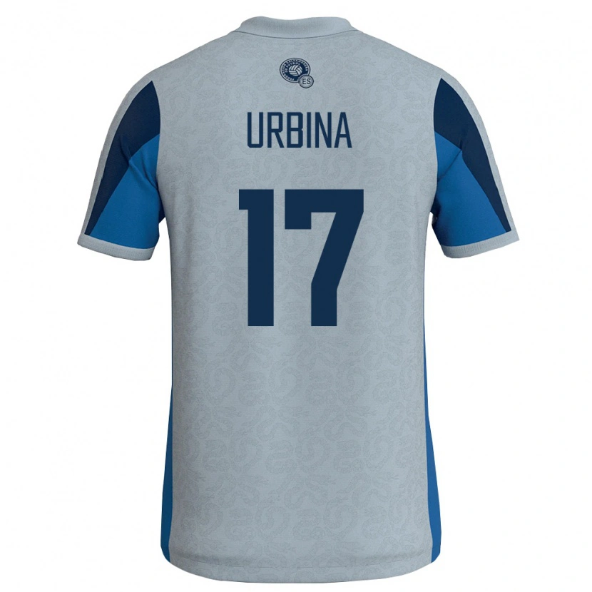 Danxen Barn El Salvador Melvin Urbina #17 Vit Himmelblå Bortatröja Matchtröjor 26-28 Tröjor T-Tröja