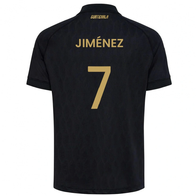 Danxen Barn Gwatemala Cristian Jiménez #7 Svart Himmelblå Vit Bortatröja Matchtröjor 26-28 Tröjor T-Tröja