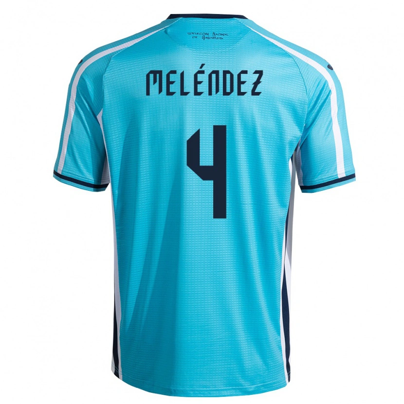 Danxen Barn Honduras Carlos Meléndez #4 Himmelblå Marin Bortatröja Matchtröjor 26-28 Tröjor T-Tröja