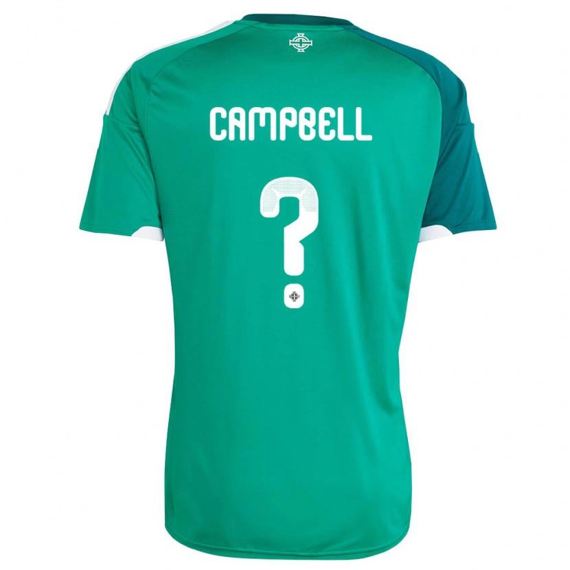 Danxen Män Nordirland Charlie Campbell #0 Grön Vit Hemmatröja Matchtröjor 26-28 Tröjor T-Tröja